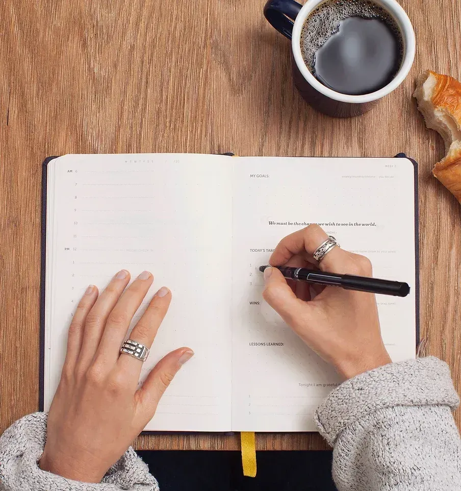 photo of woman journalling, representing an intensive program at Grace and Gratitude Counseling in Downers Grove, IL