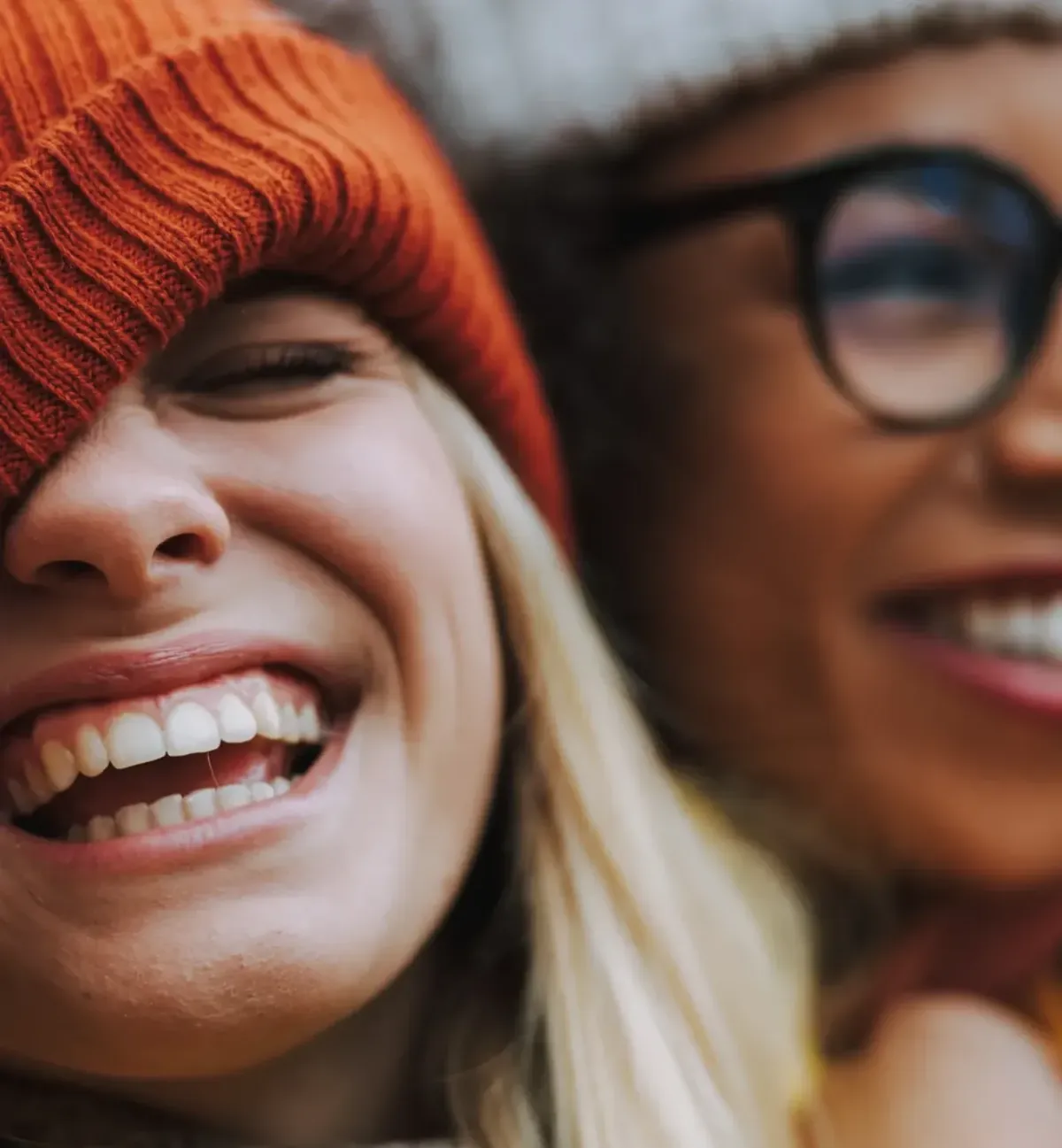 stock photo of two women laughing