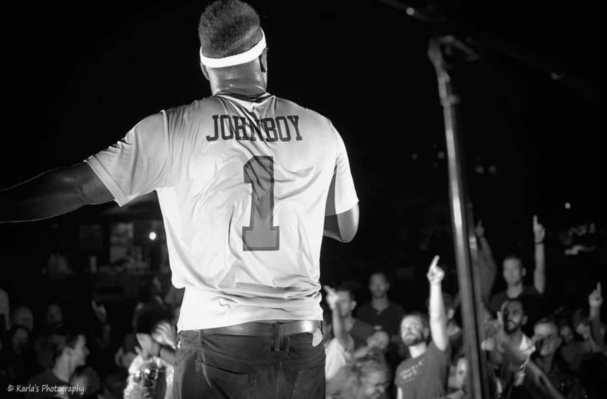 John Boy on the Track Back View