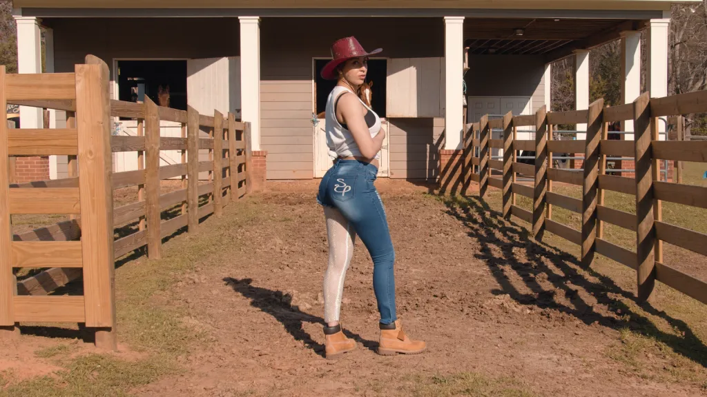 Blue Jean with White Lace