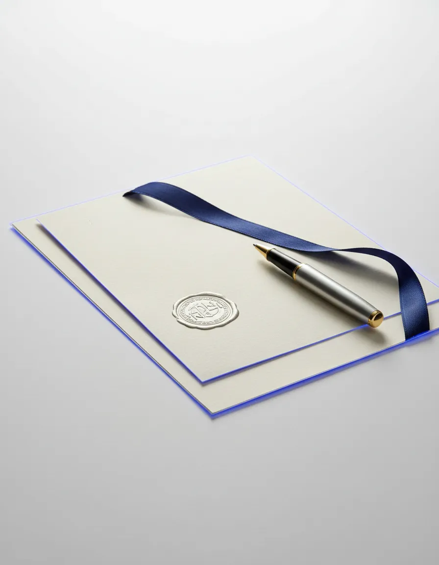 Professional document authentication and apostille certification graphic in Bloomington