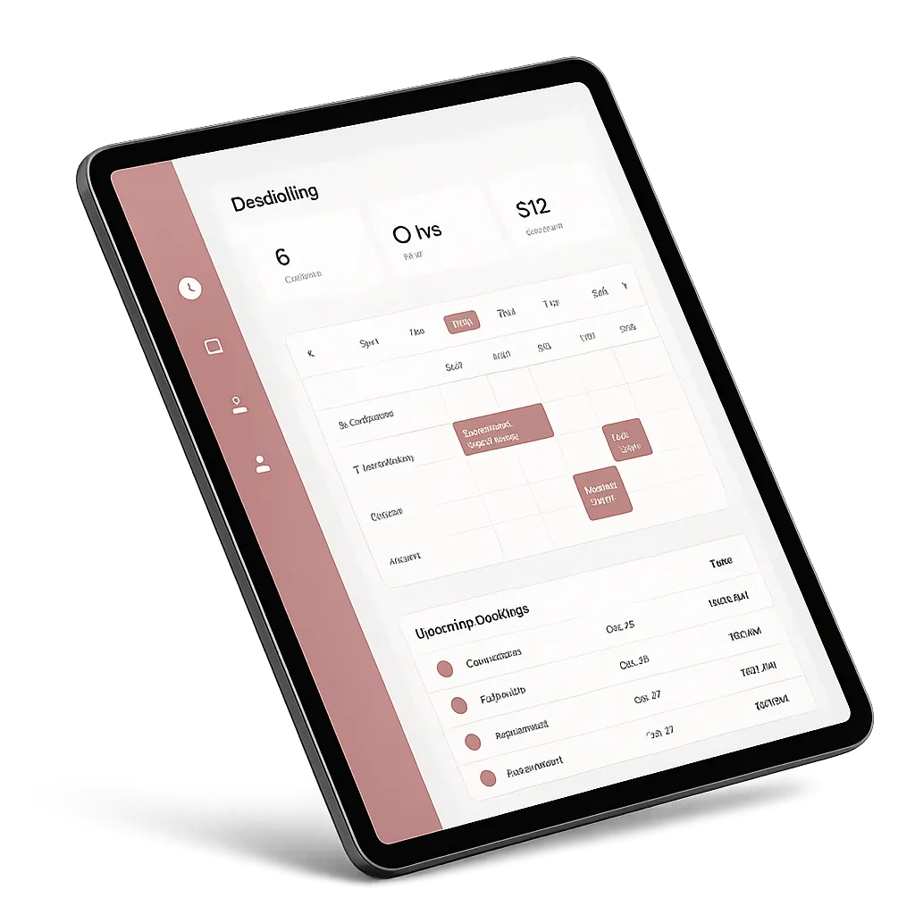 Salon Builder Dashboard Interface Mockup