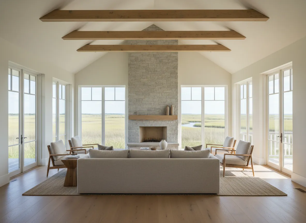 Modern Lowcountry home interior with classic finishes