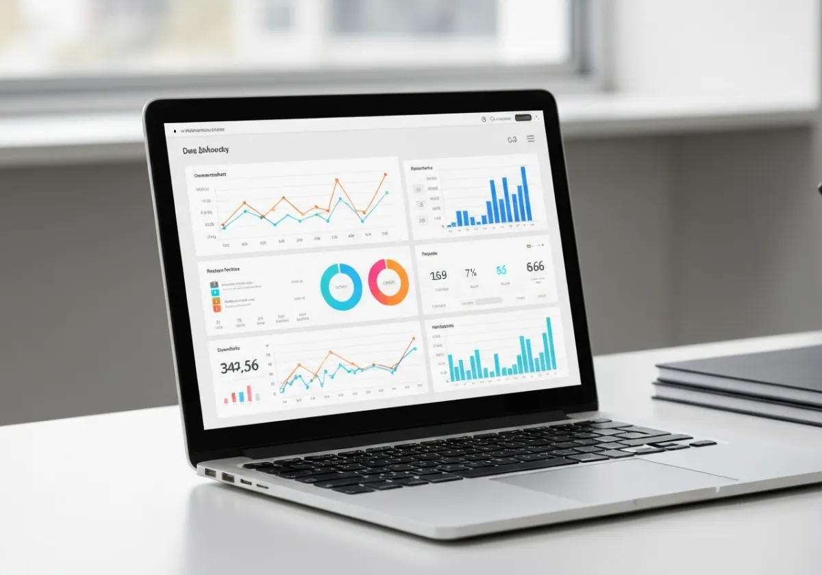 SaaS CRM Platform on Laptop