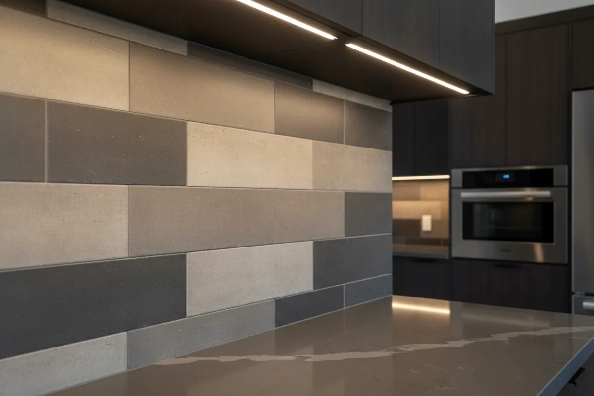 Kitchen backsplash tile detail