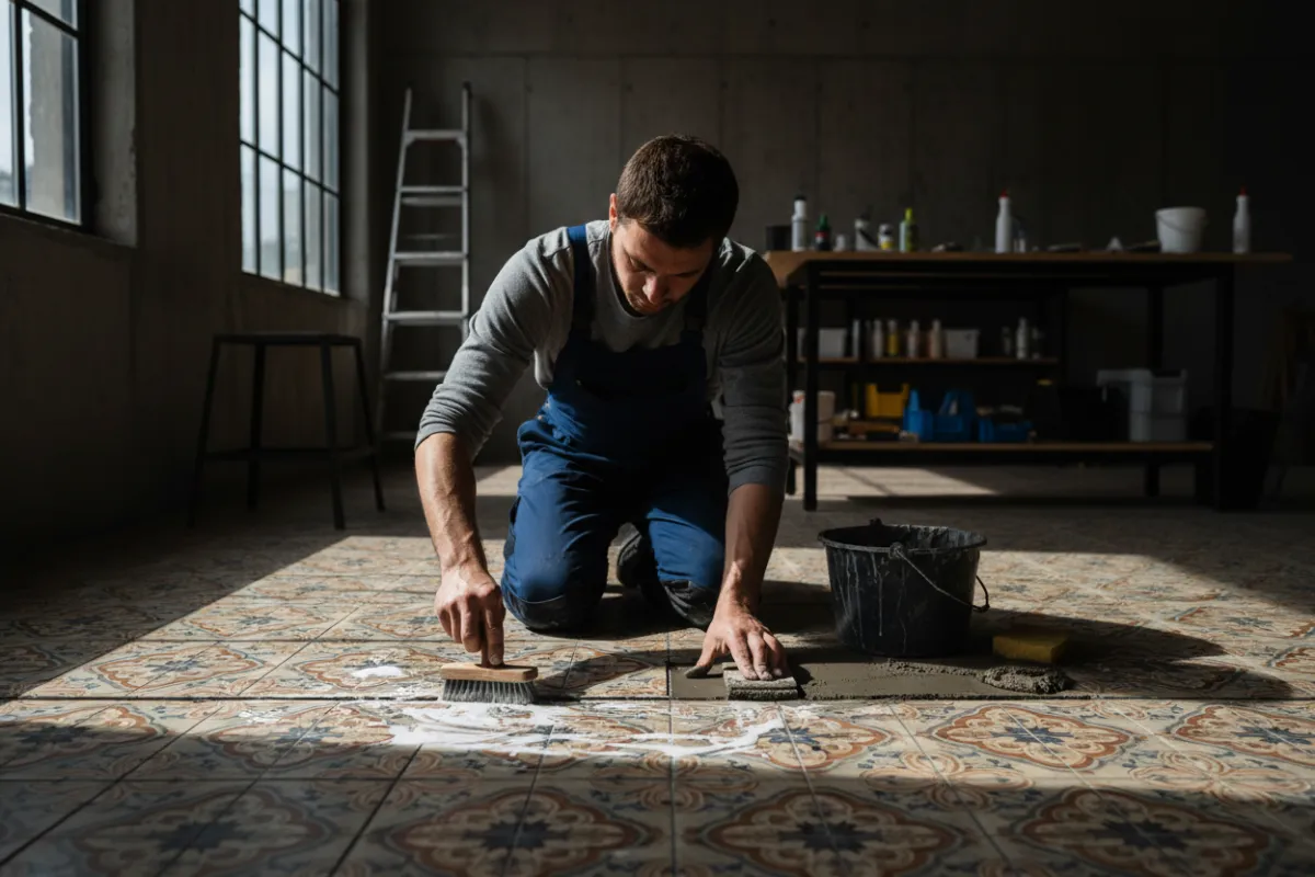 Tile grout cleaning and repair