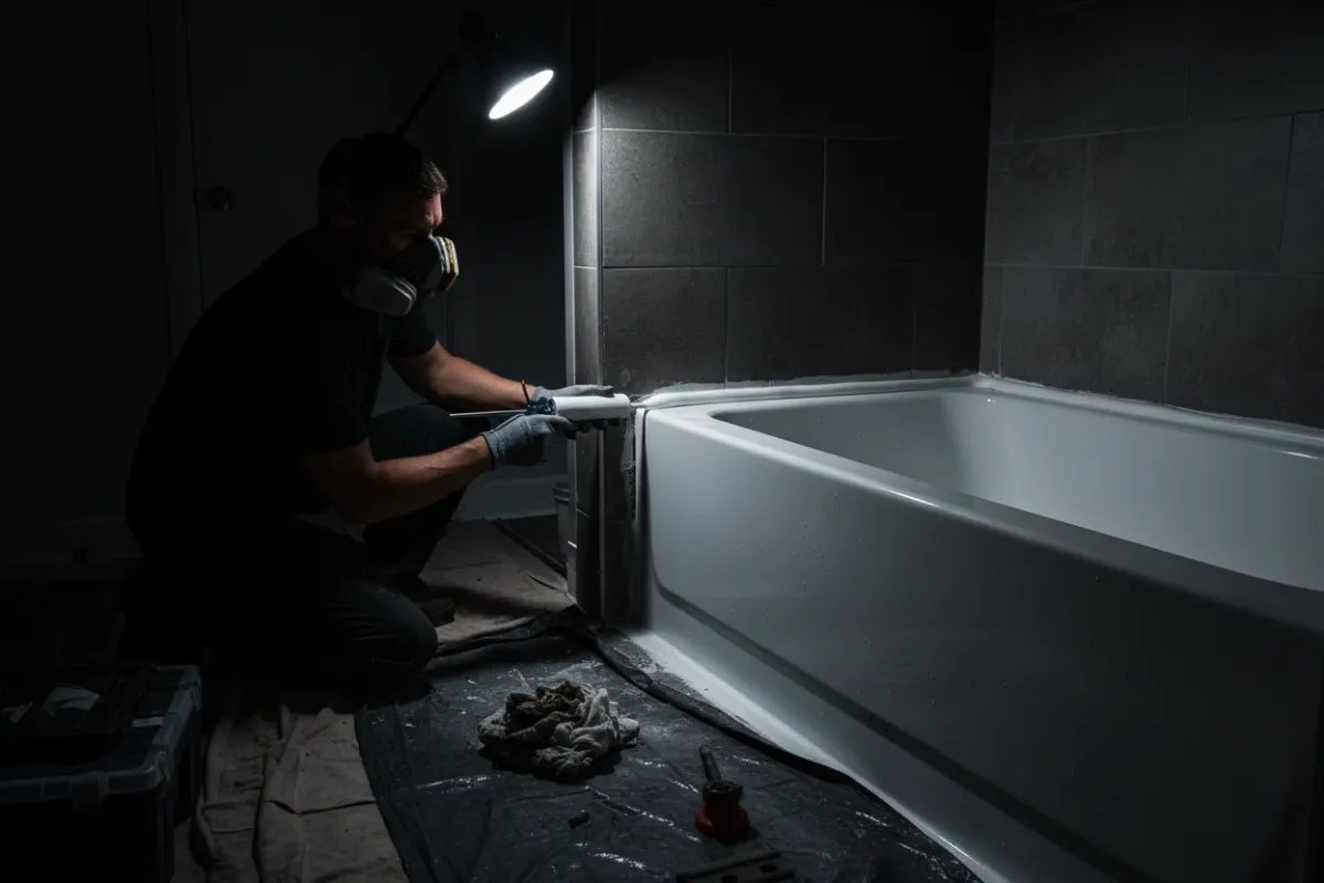 Tub resealing and drain repair
