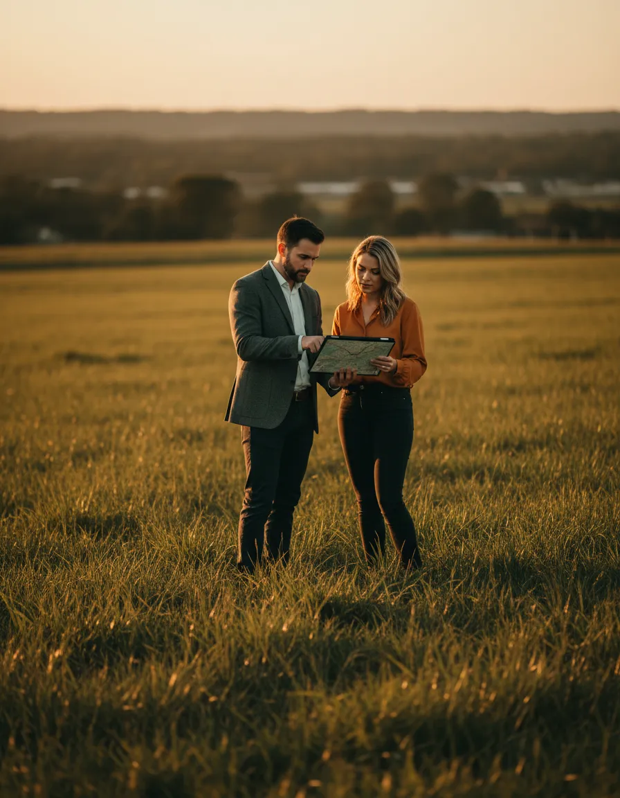 Professional land investors on site