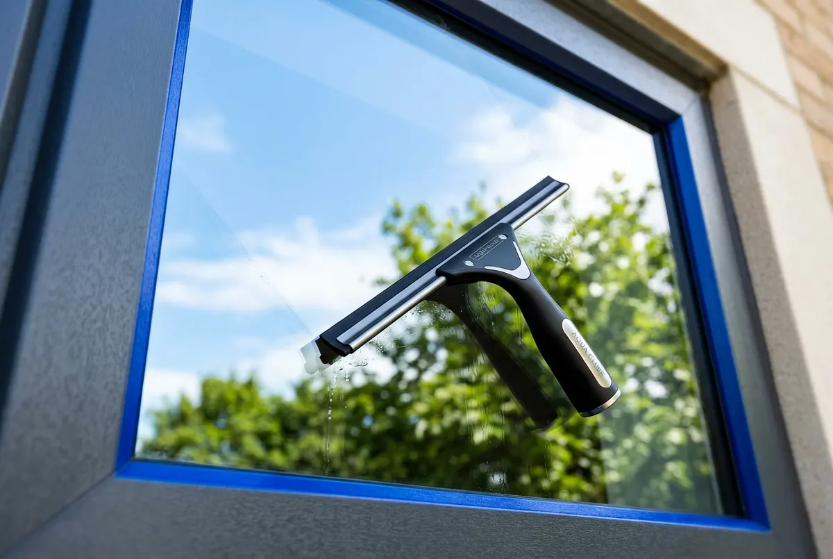 Professional spotless window cleaning on luxury home