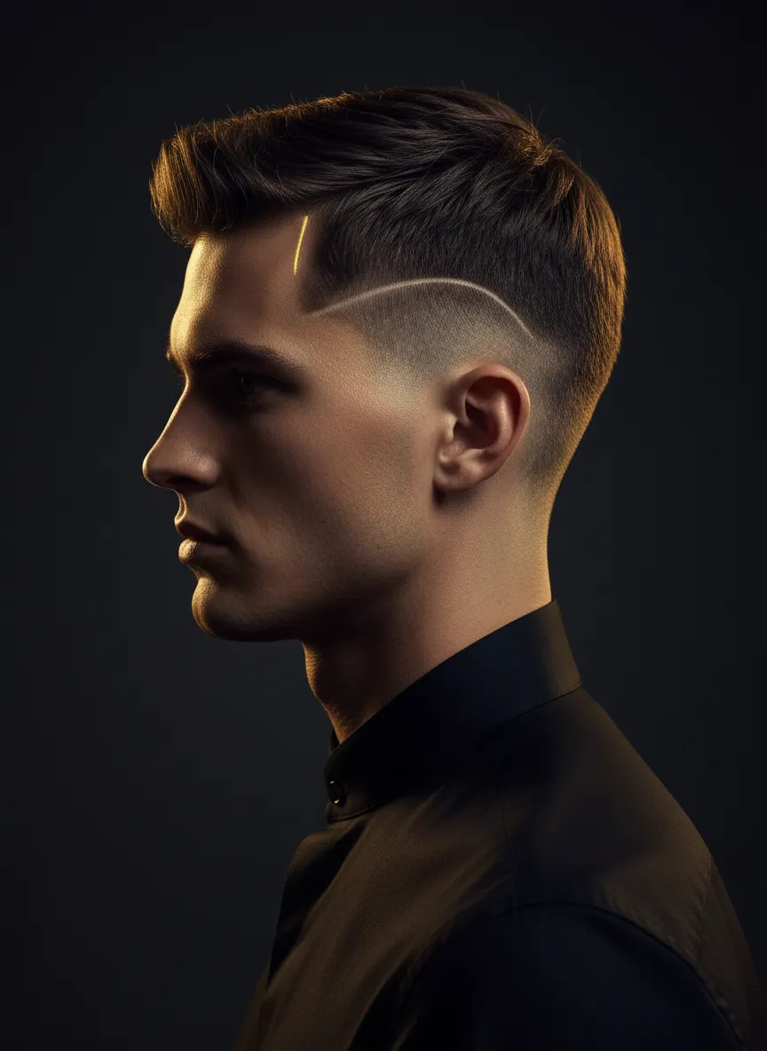 Barber executing a high-contrast skin fade