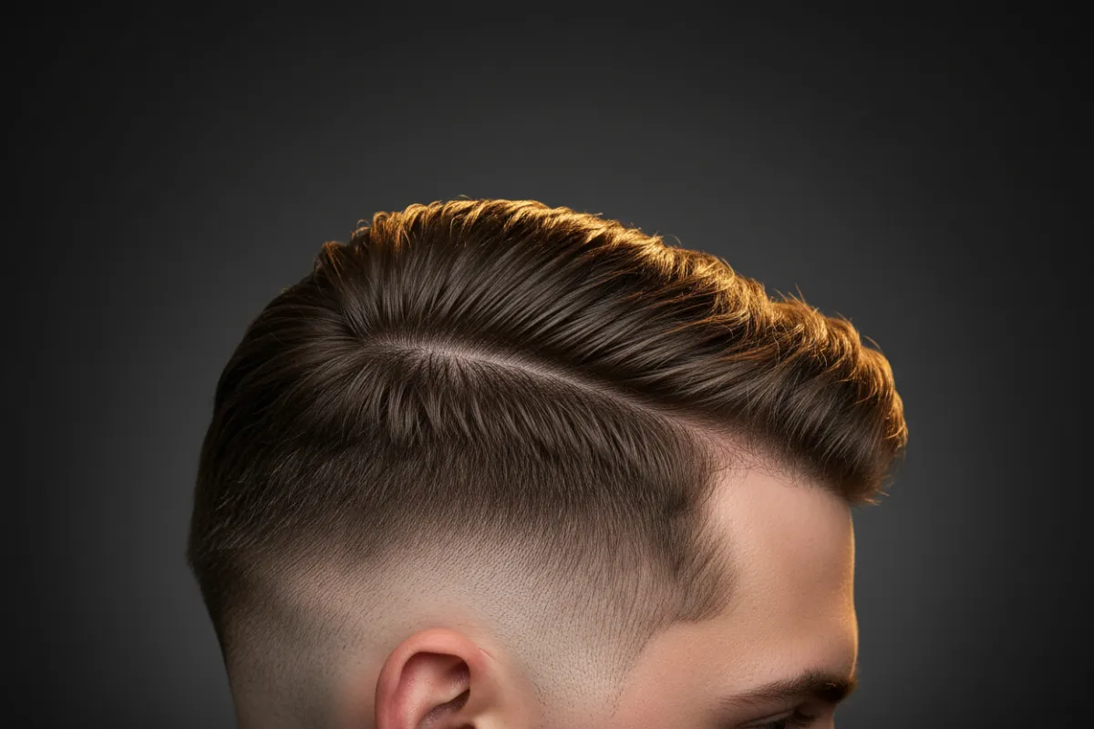 Barber performing a tight fade haircut