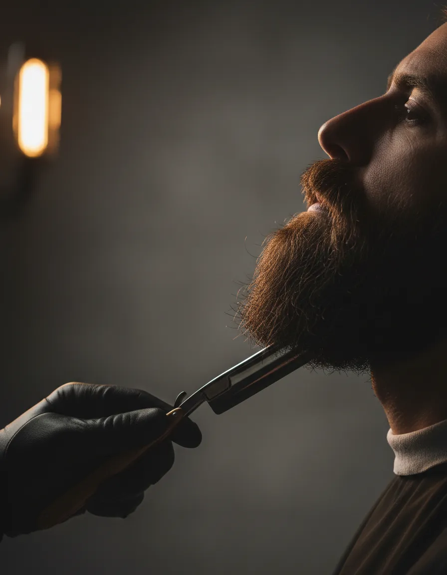 Beard trim and neckline grooming