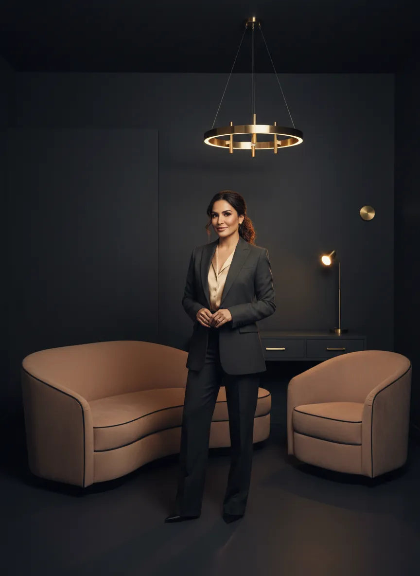 Luxury beauty suite interior representing a premium business