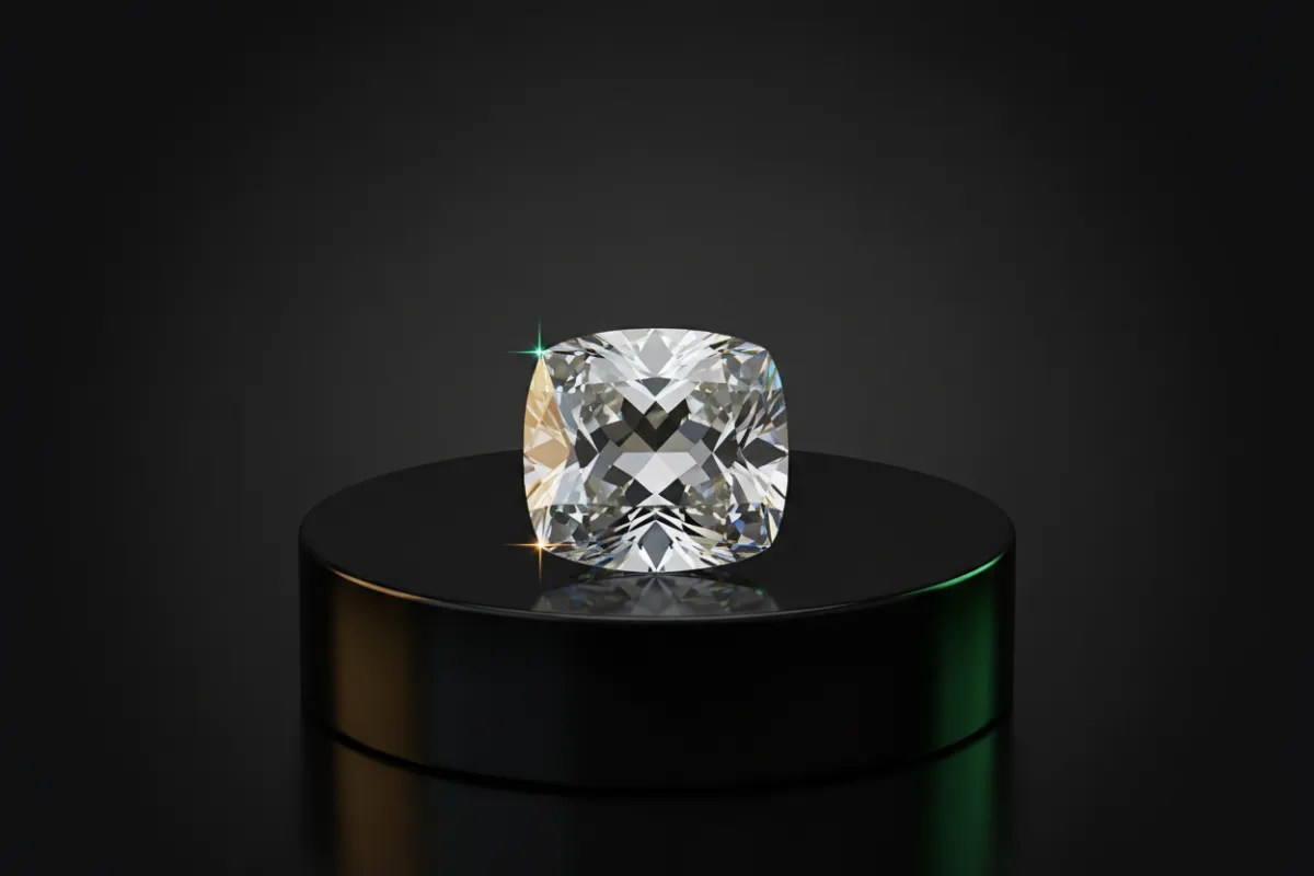 A brilliantly cut precious gemstone
