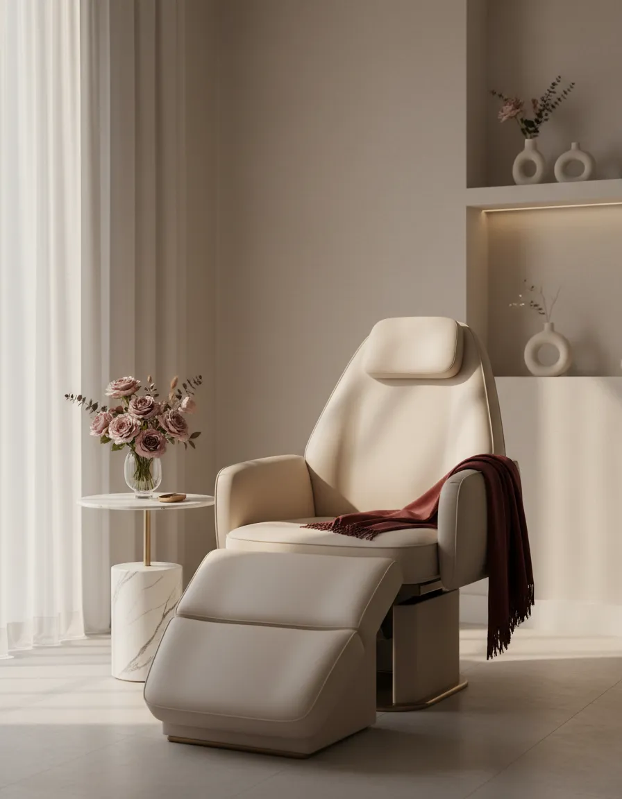 Elegant consultation space at Polished Beauty MedSpa