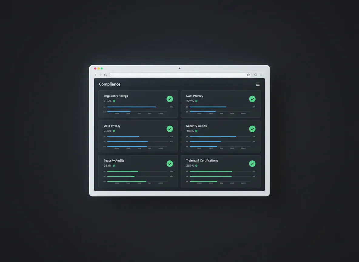 Compliance dashboard screenshot portal