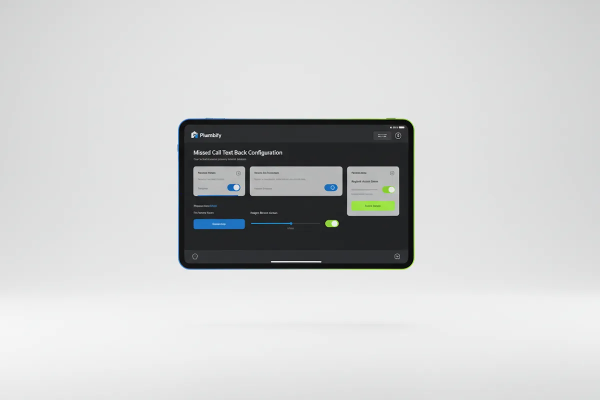 Missed Call Text Back UI preview