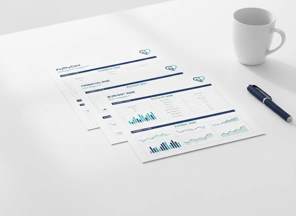 PsyPhyCare Staffing Risk Snapshot worksheet PDF mockup