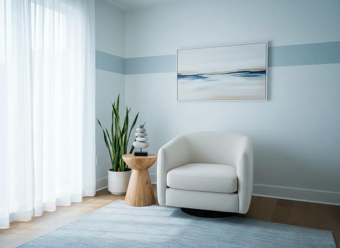 Calm, modern therapy space at Riverstone Therapy