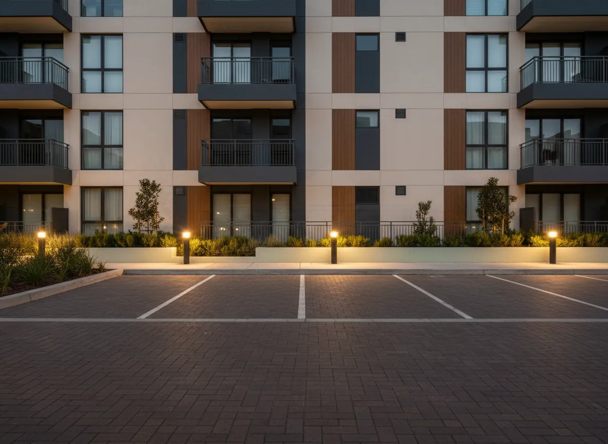 Organized exterior parking for guests