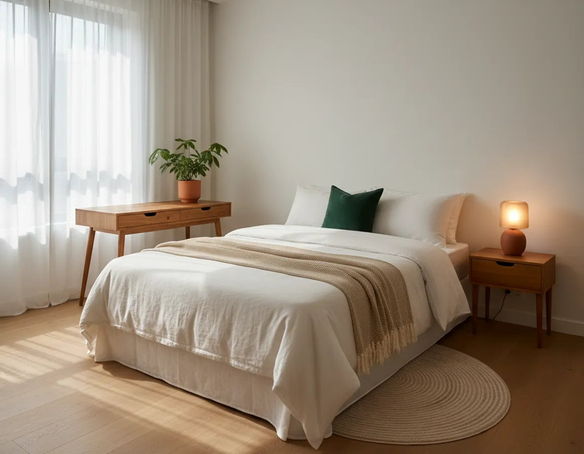 A tidy, private residential room at Trilogy Estates