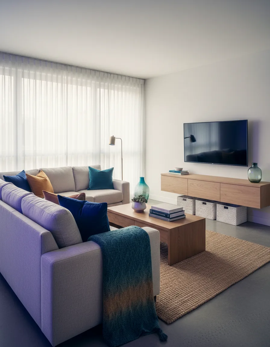 Modern organized housing interior