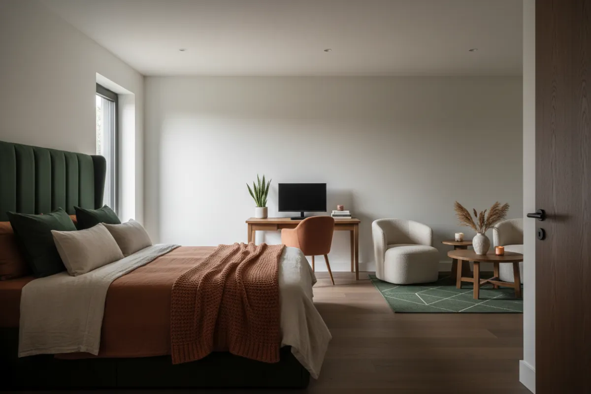 Private suite room for workforce housing