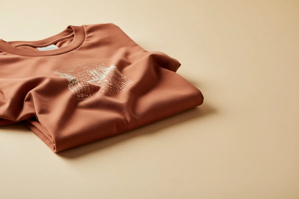 Folded premium t-shirt showcasing ultra-soft cotton