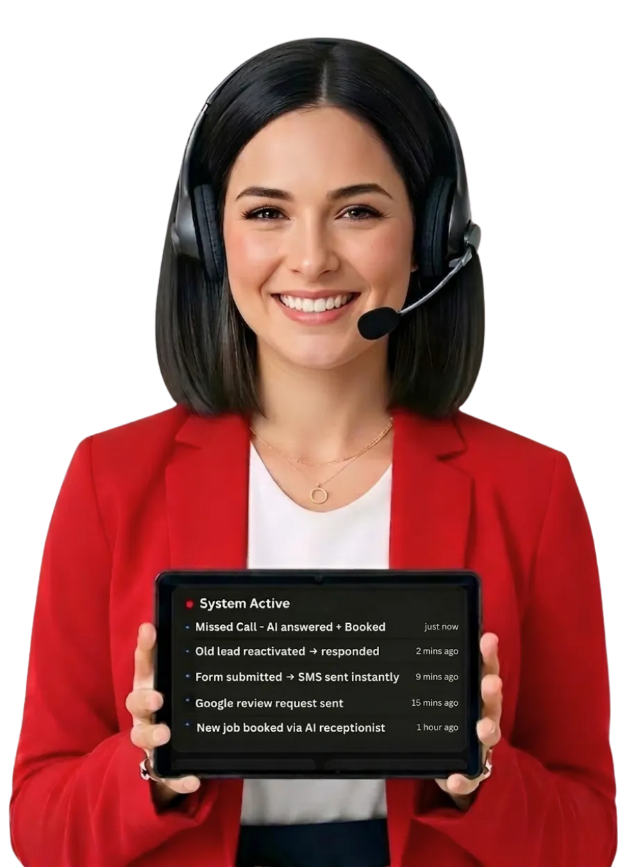 AI Receptionist answering a call