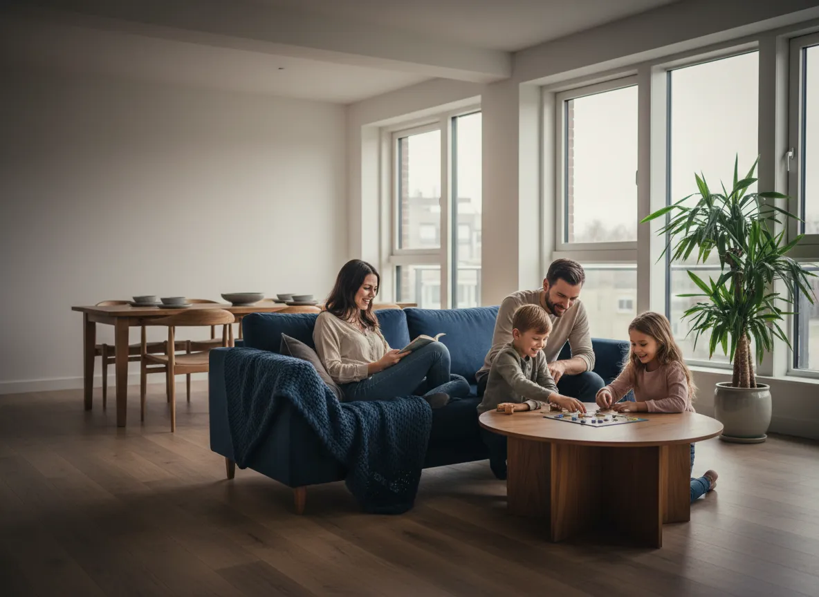 Distribución del departamento para familias