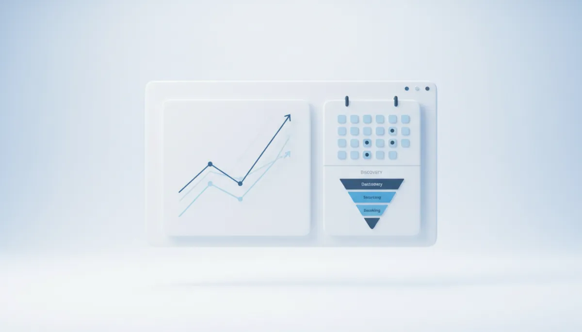 Dashboard showing booked real estate consultations