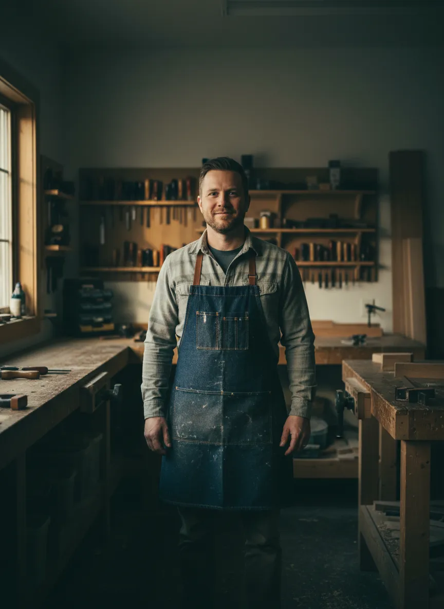 Mitch Kuc in his workshop environment