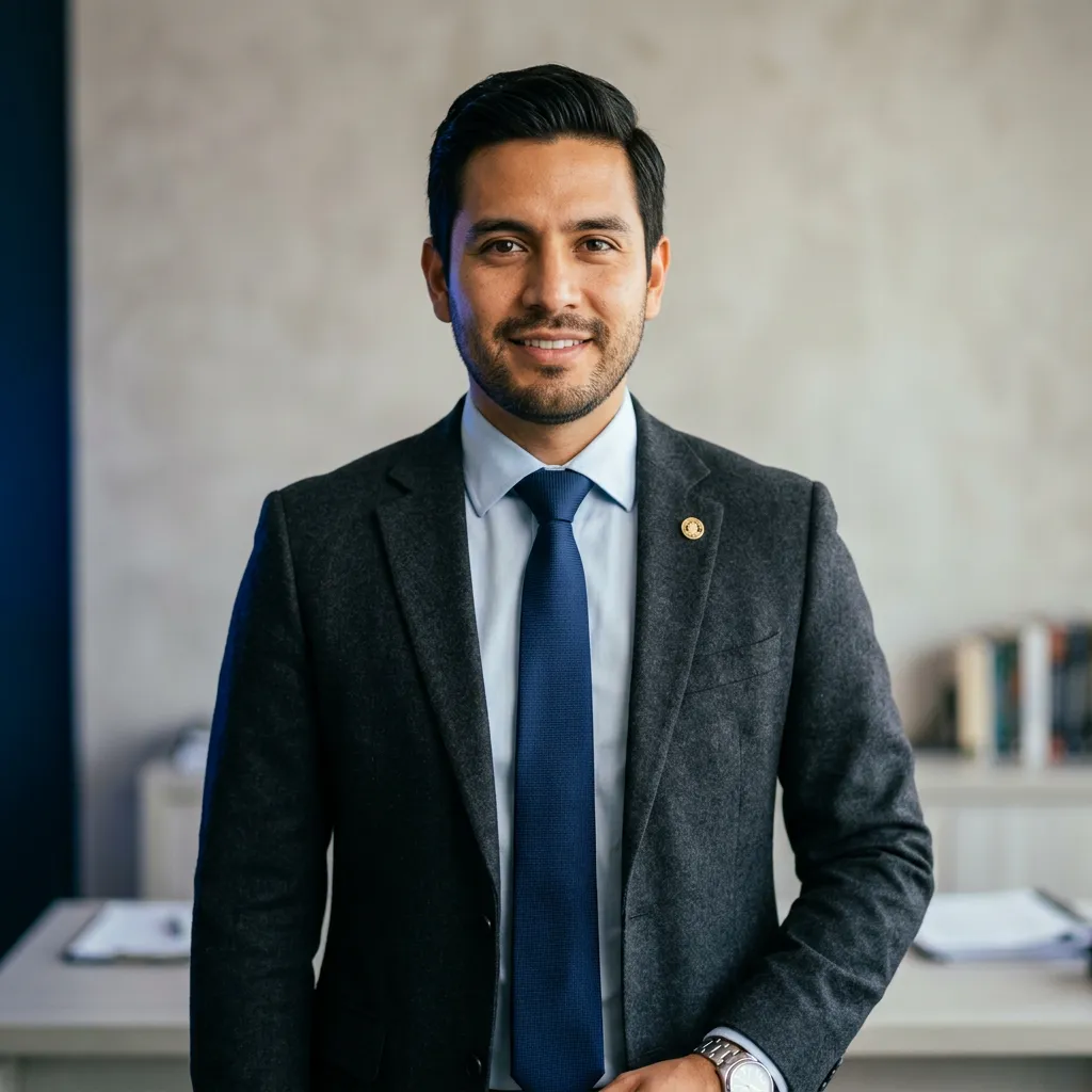 Retrato profesional Lic. Alejandro Garza - Notario Adjunto
