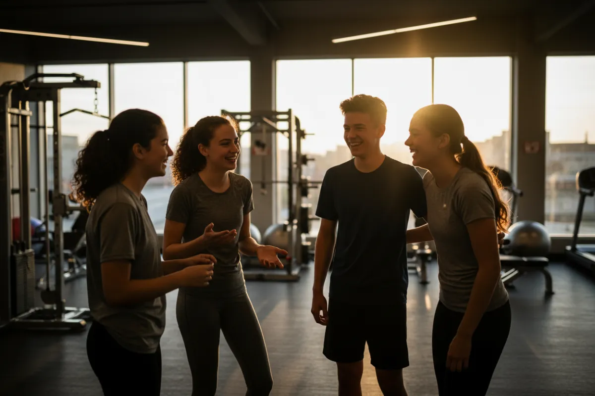 A small circle of women in a cozy living-room style setting sharing and journaling—soft warm lighting, intimate composition for connection.
