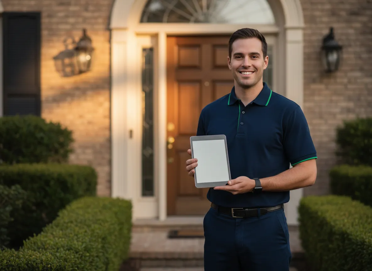 Local pest control technician standing ready to serve Williamson County