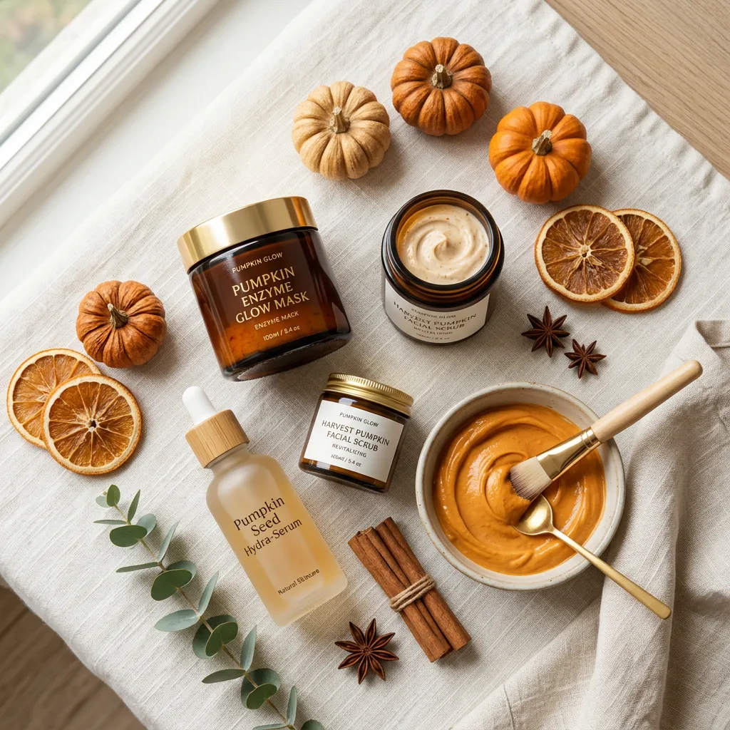 Pumpkin Glow Facial treatment setup
