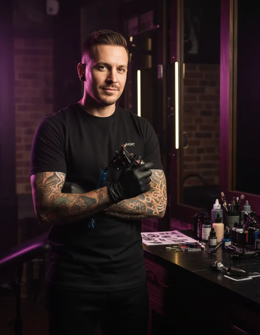 Tattoo artist portrait