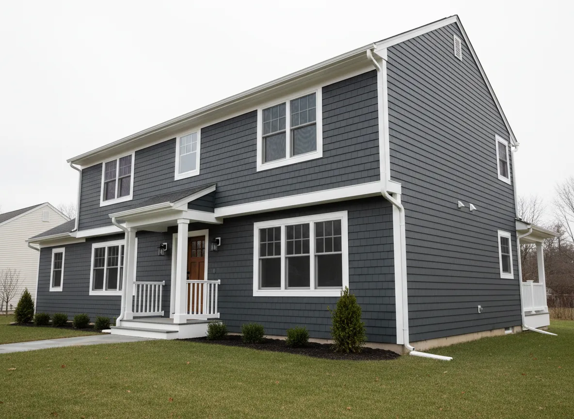Siding and gutter upgrade on a residential home