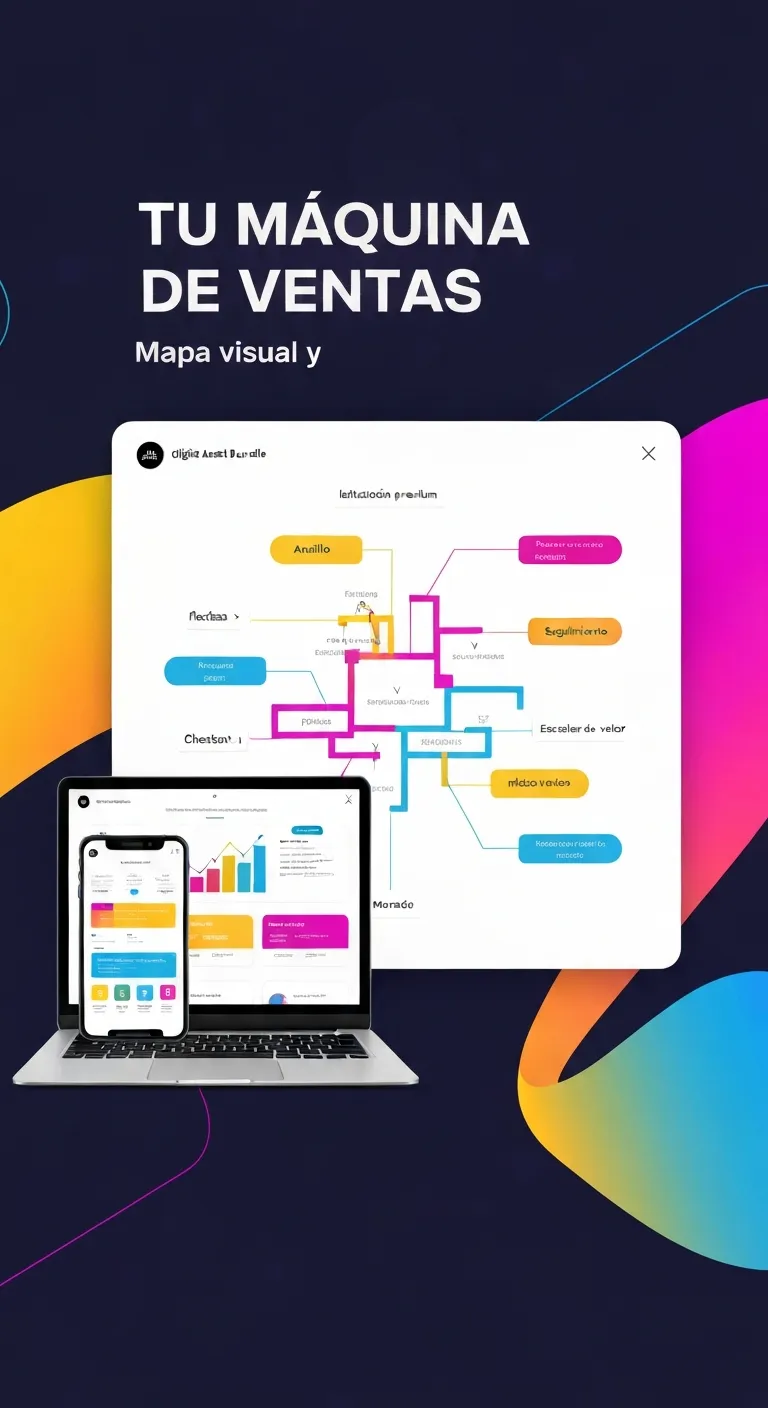 Mockup digital vibrante 9:16 — Bono 4: Tu Máquina de Ventas