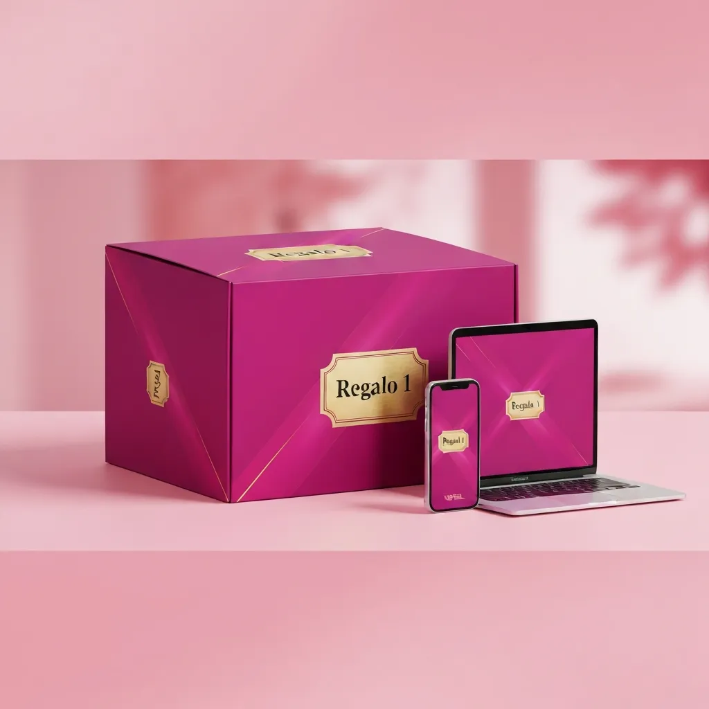 Mockup fucsia y dorado — Regalo 1: Sesión de Revisión de tu Primer VSL