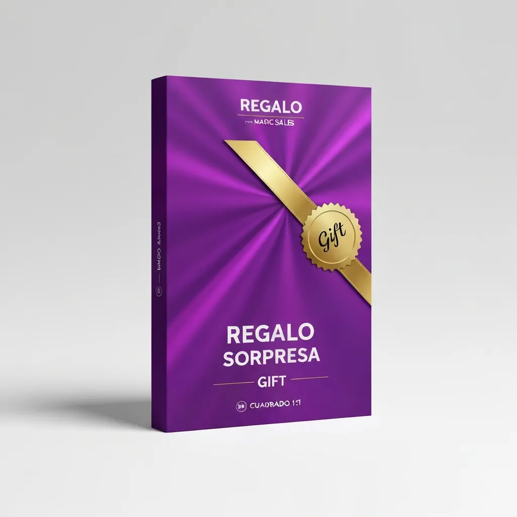 Mockup cuadrado (1:1) de regalo digital premium Magic Sales en fucsia y dorado