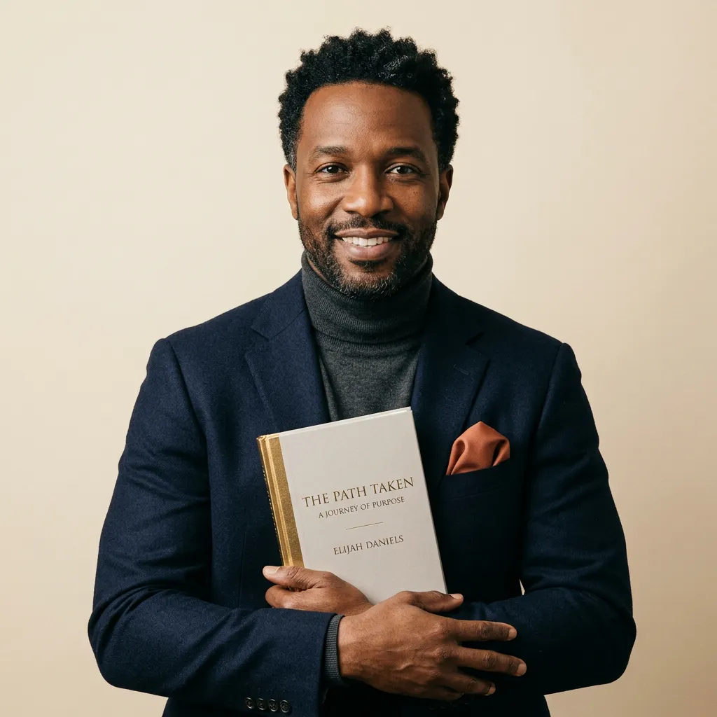 Marcus Thorne holding his published biography