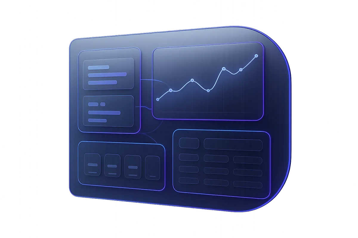 Unified dashboard interface mockup