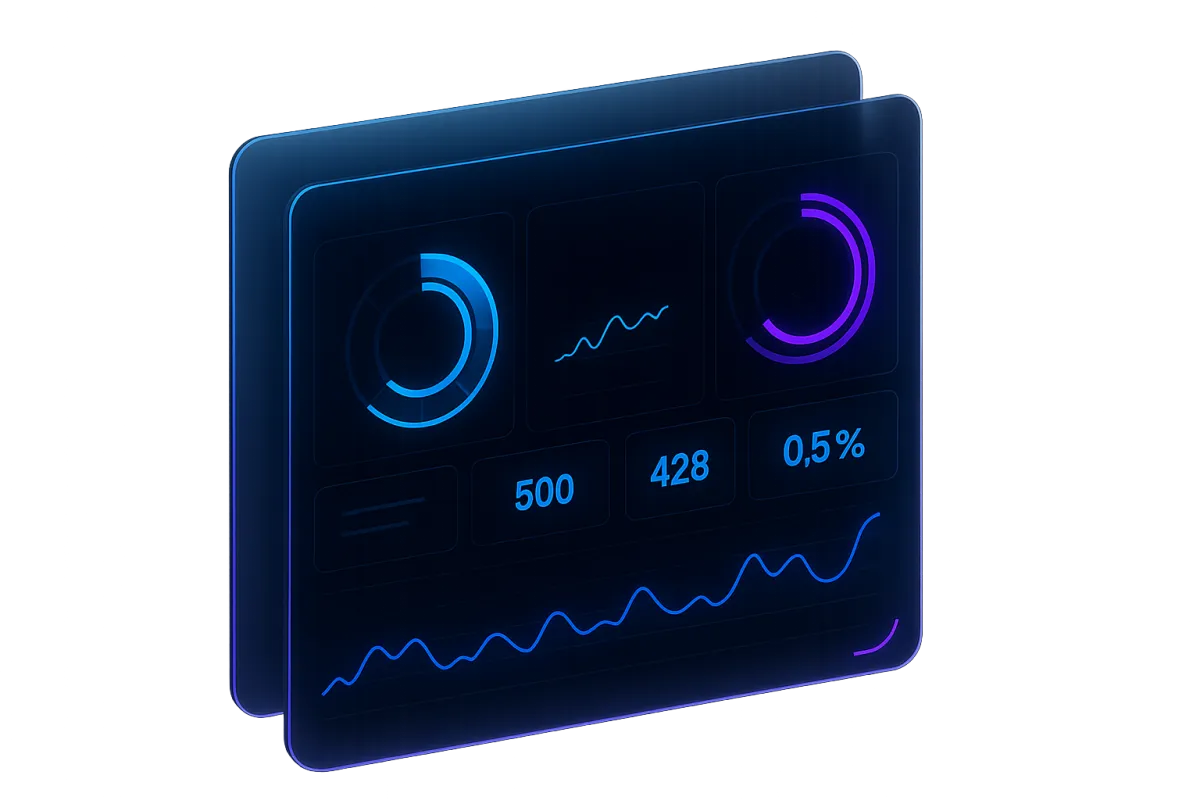 Real-time metrics and performance tracking view