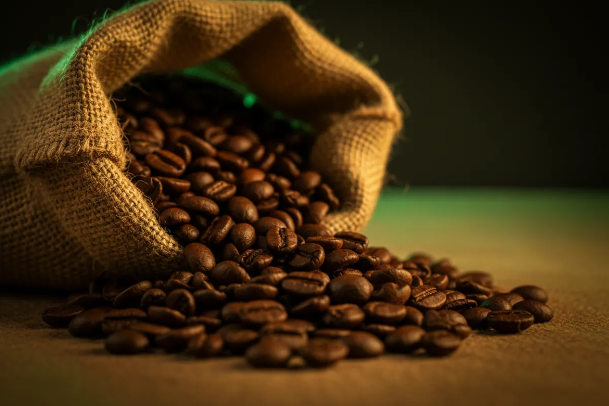 Rich roasted premium coffee beans texture