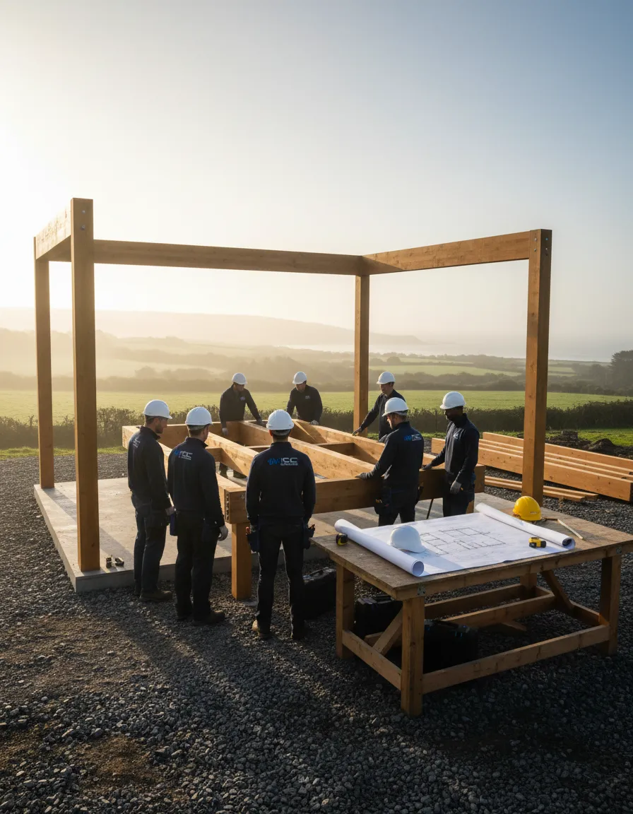 CRC Construction team working on a project in progress