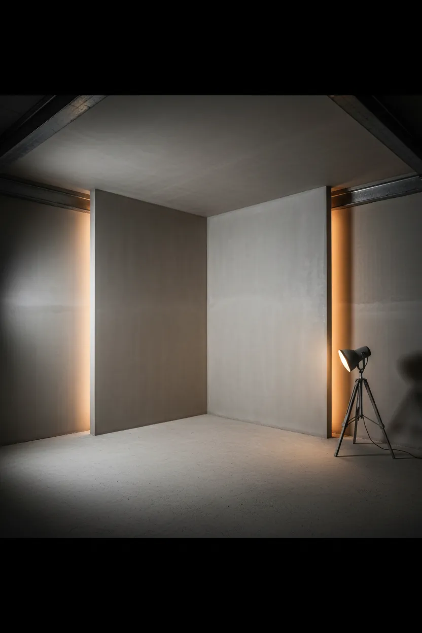 Flawless plastering finish blueprint visualization