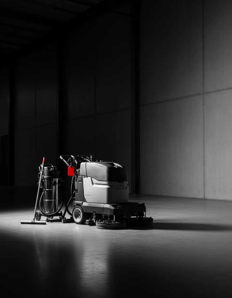 Industrial and commercial deep cleaning process in monochrome