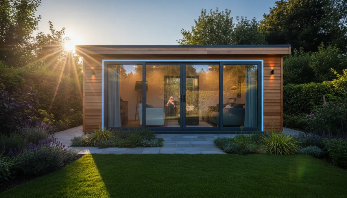 Bespoke garden room exterior finished to home standard
