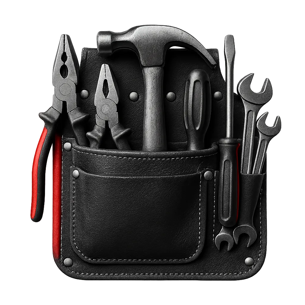 Monochrome toolkit and construction fitting details
